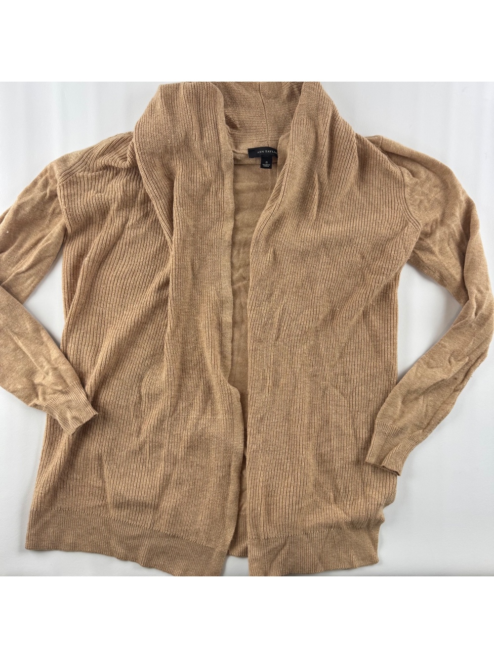 Ann Taylor Tan Cardigan Size Small - See measurements